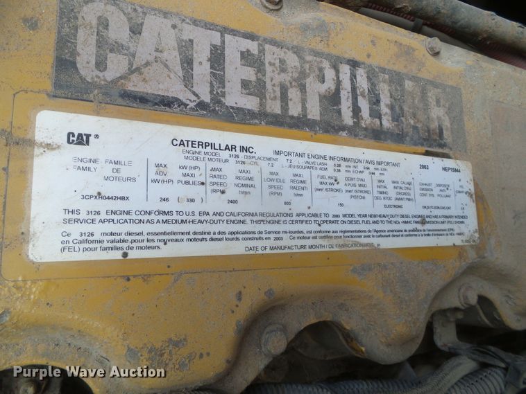 image for item DG8253 2003 Sterling LT7500  dump truck