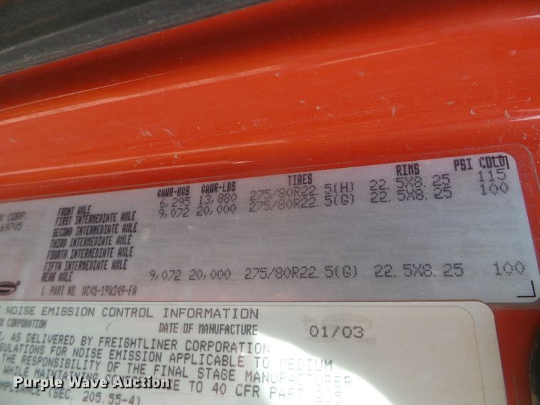 image for item DG8253 2003 Sterling LT7500  dump truck