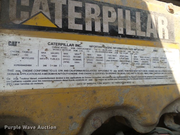 image for item DG8257 2003 Sterling LT7500  dump truck