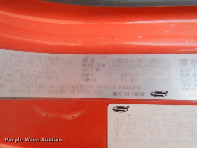 image for item DJ6783 2003 Sterling LT7500   dump truck