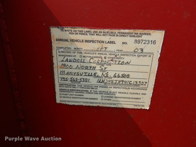 image for item DJ6796 2004 Landoll 345 tilt deck equipment trailer