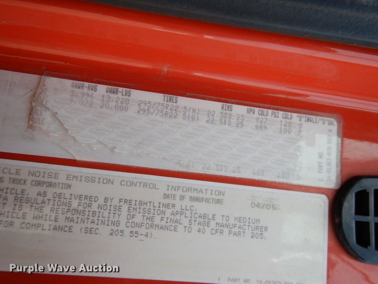 image for item DJ6798 2005 Sterling LT7500  dump truck