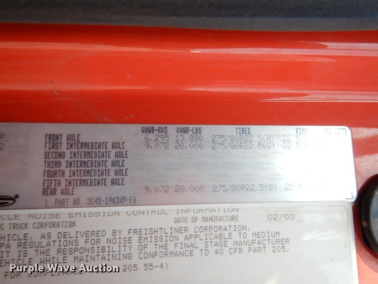 image for item DJ6802 2003 Sterling LT7500  dump truck