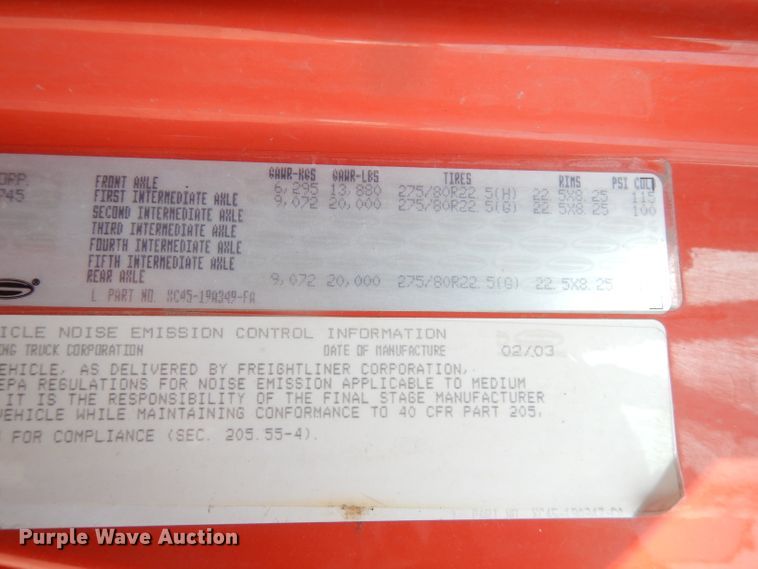 image for item DJ6803 2003 Sterling LT7500  dump truck