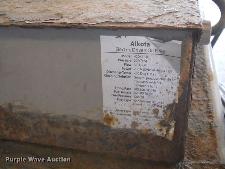 image for item EY9581 2009 Alkota 420X4 pressure washer