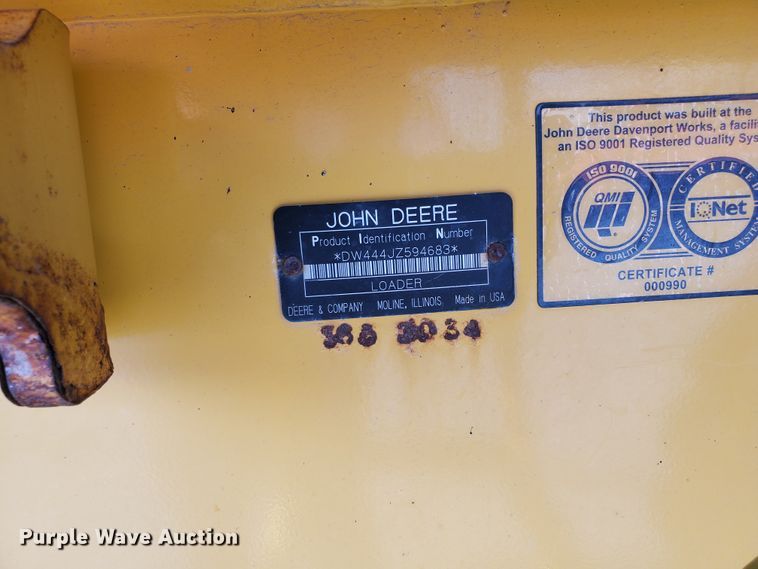 image for item HO9519 2005 John Deere 444J  wheel loader