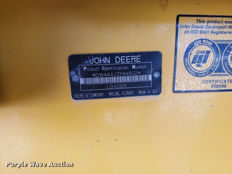 image for item HO9521 2005 John Deere 444J  wheel loader