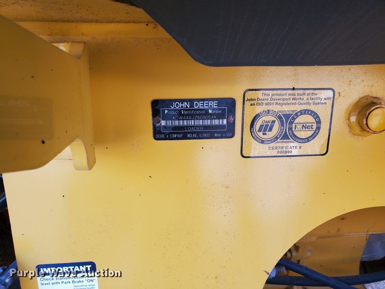 image for item HO9530 2006 John Deere 444J  wheel loader