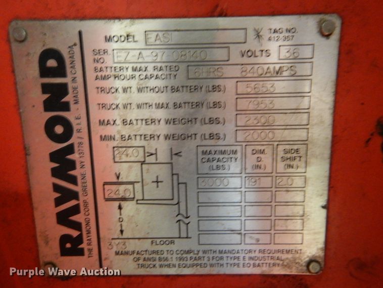 image for item AE9729 Raymond 740DR32TT  forklift