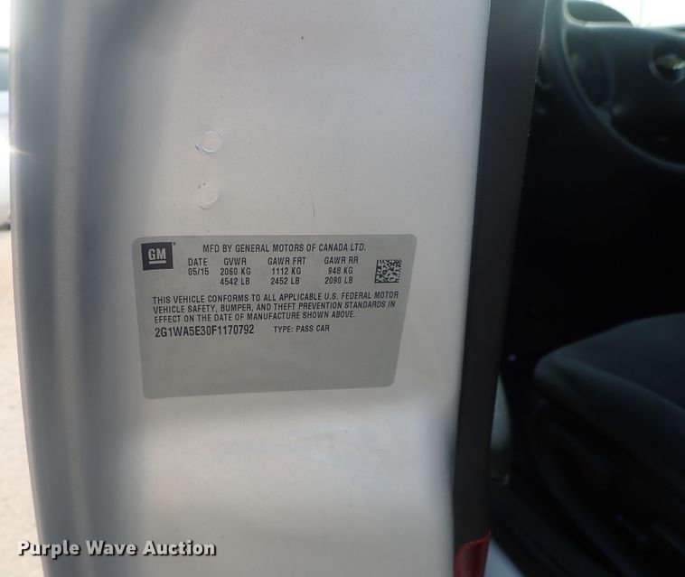 image for item DE0752 2015 Chevrolet Impala