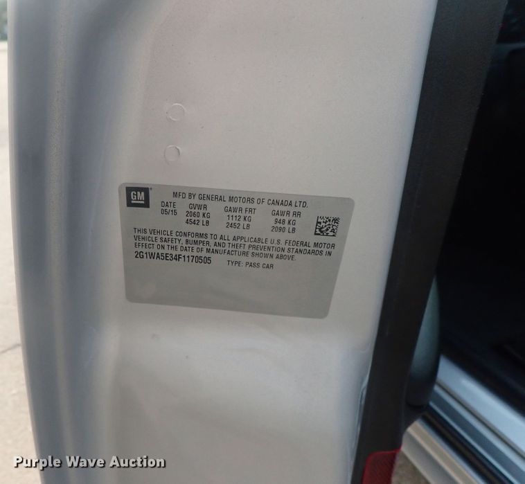 image for item DE0753 2015 Chevrolet Impala