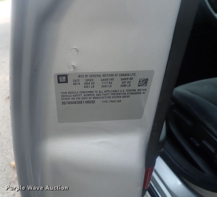 image for item DE0760 2014 Chevrolet Impala