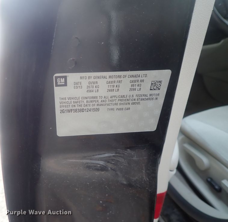 image for item DE0761 2013 Chevrolet Impala