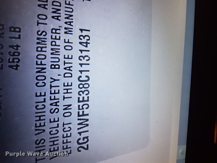 image for item DE0762 2012 Chevrolet Impala