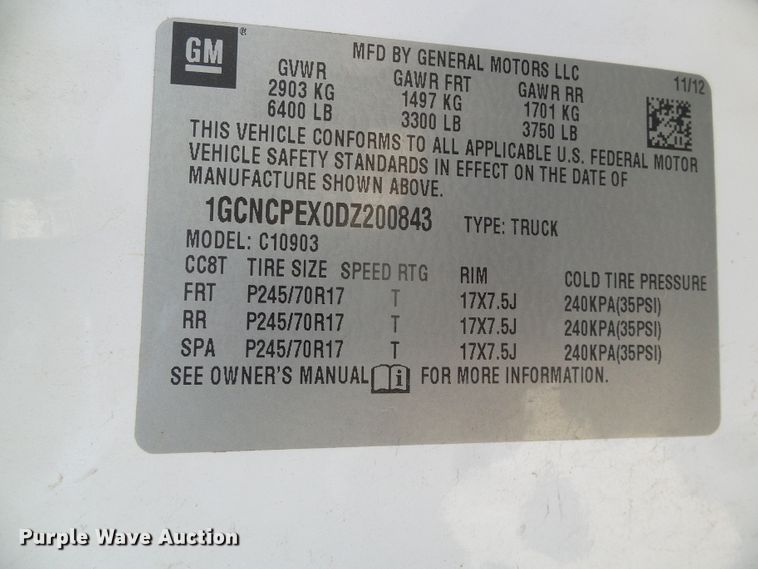 image for item DG8267 2013 Chevrolet Silverado 1500  pickup truck