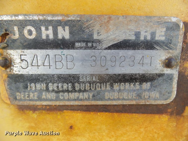 image for item DG8306 1976 John Deere 544B  wheel loader