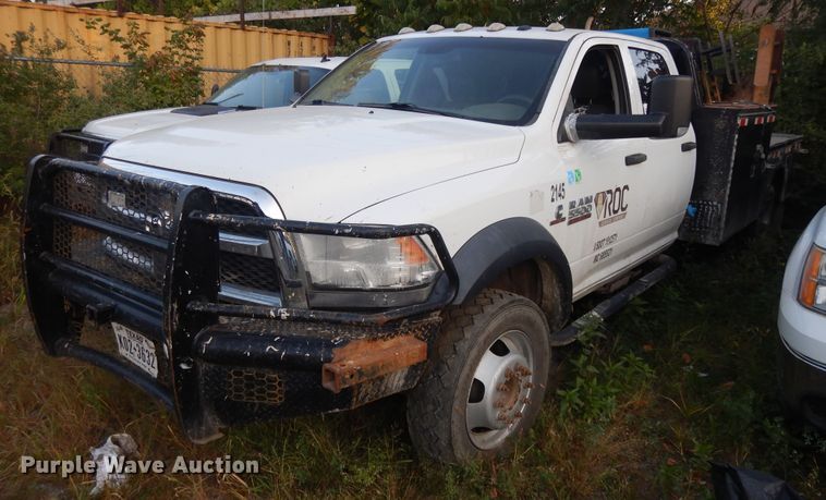 image for item DH0058 2013 Dodge Ram 5500HD  Crew Cab flatbed truck