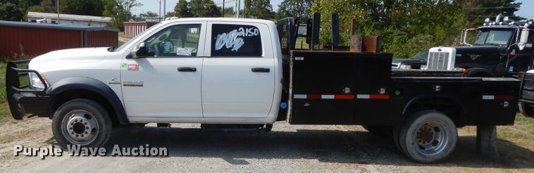 image for item DH0067 2014 Dodge Ram 5500HD  Crew Cab flatbed truck