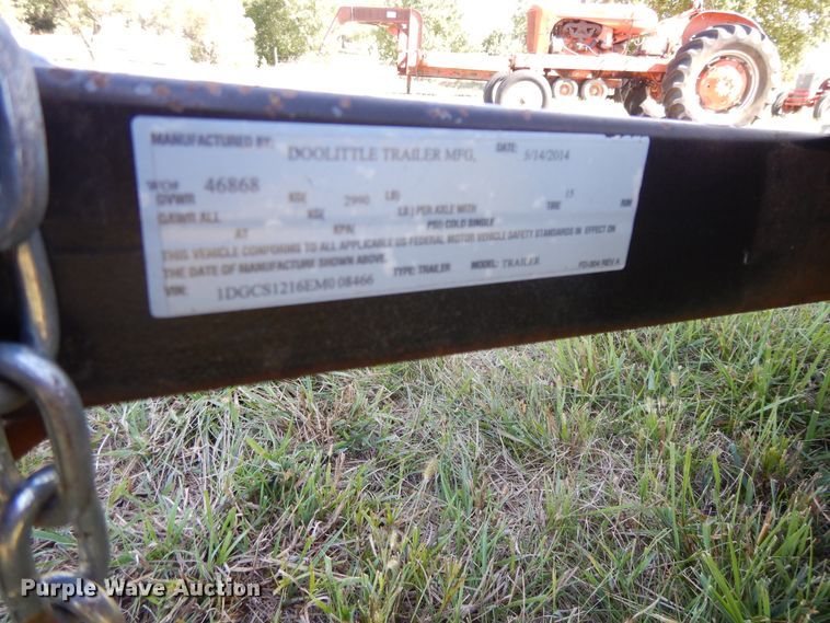image for item DH0127 2014 Doolittle enclosed cargo trailer