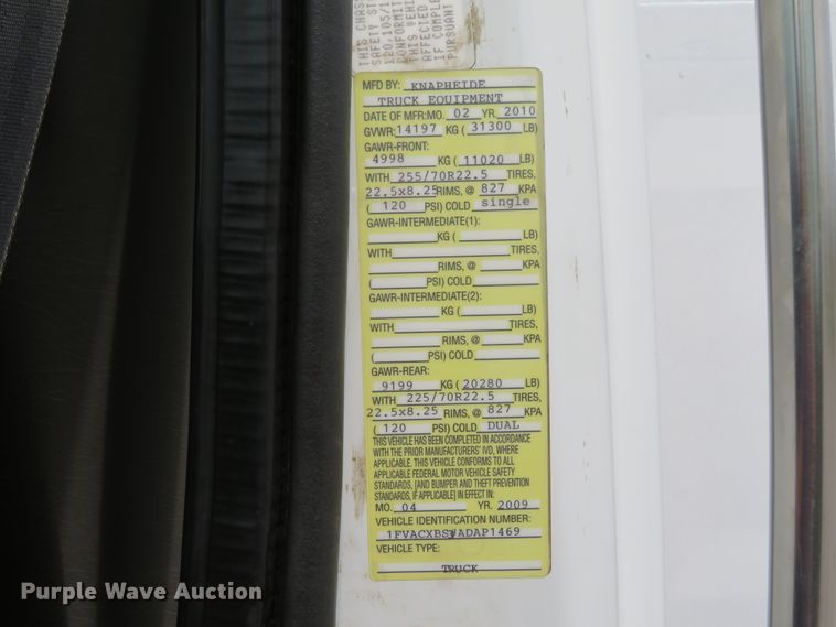 image for item DH1225 2010 Freightliner Business Class M2  utility truck