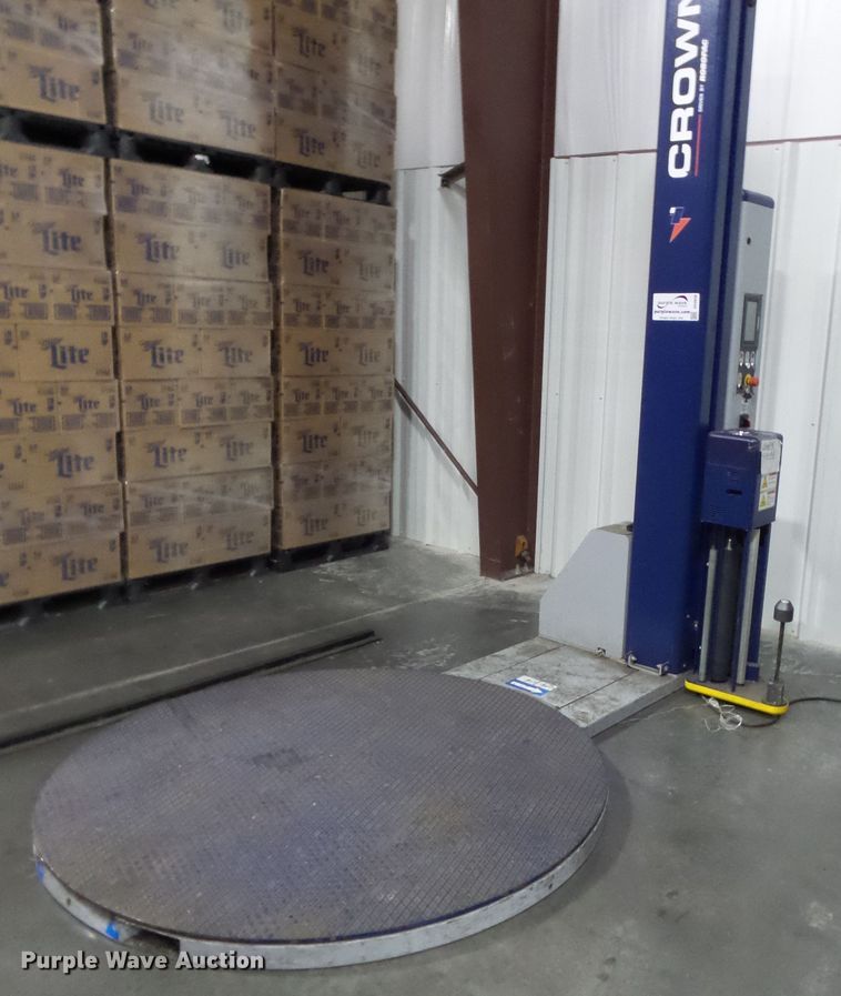 image for item DH3938 Crown Rotopac Rotoplat 108-508 automatic pallet shrink wrap machine