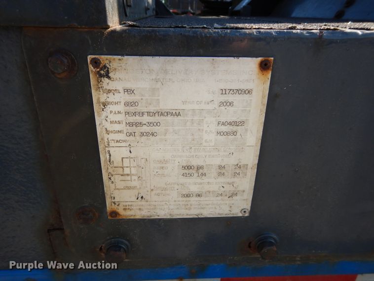image for item DI8313 2006 Princeton PBX  piggyback forklift