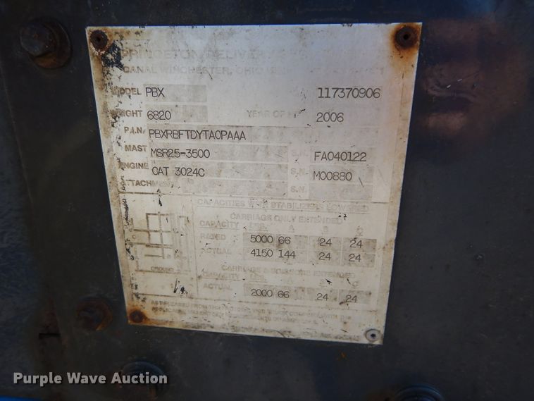 image for item DI8313 2006 Princeton PBX  piggyback forklift