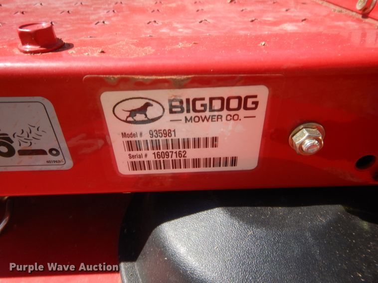 image for item DJ2039 Big Dog 935981 ZTR lawn mower