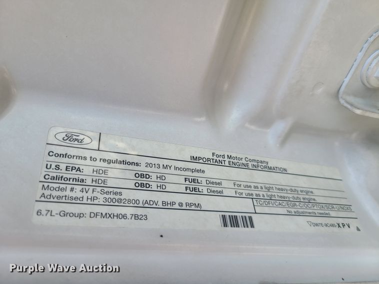 image for item DY9948 2013 Ford F550 Super Duty  utility truck