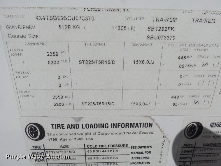 image for item EF9649 2012 Salem Hemisphere Lite  camper