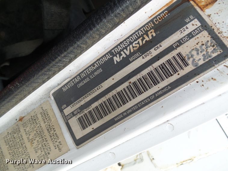 image for item EP9916 2002 International 4900  refuse truck