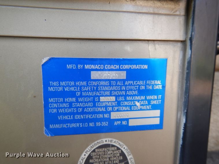 image for item FR9060 2000 Knight Monaco  RV