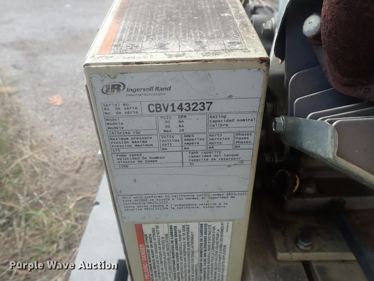 image for item GL9418 Ingersoll Rand 2475F14G TSC air compressor