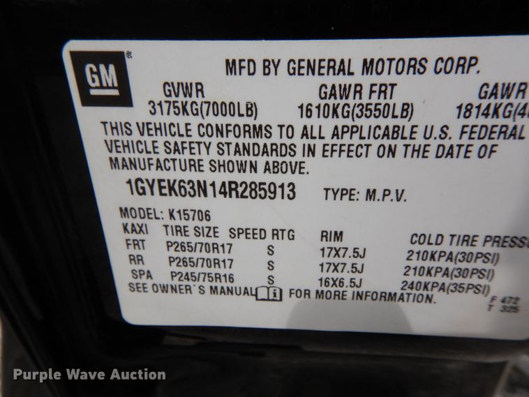 image for item HJ9686 2004 Cadillac Escalade  SUV