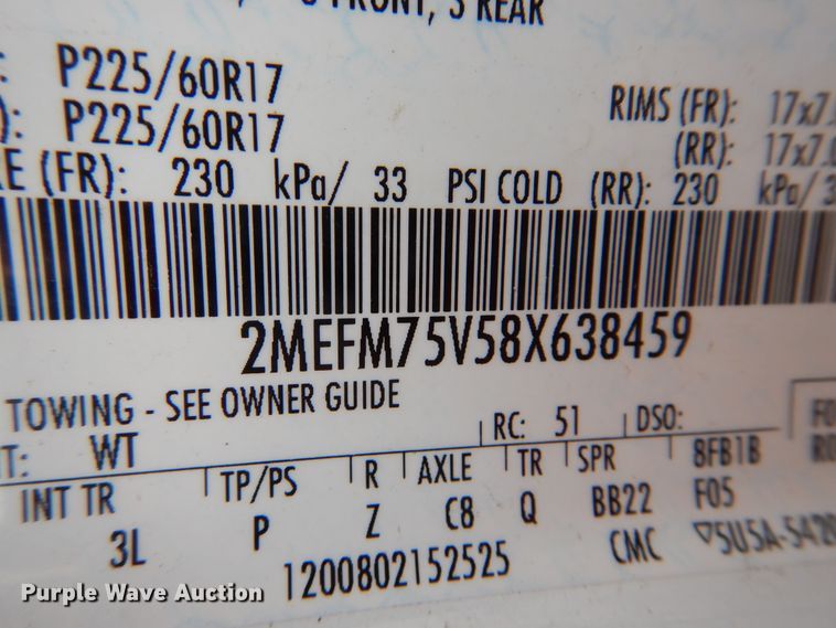 image for item HJ9920 2008 Mercury Grand Marquis