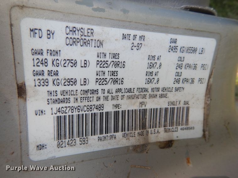 image for item HP9810 1997 Jeep Grand Cherokee  SUV