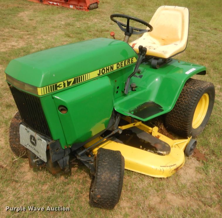 image for item HW9284 John Deere 317 lawn mower