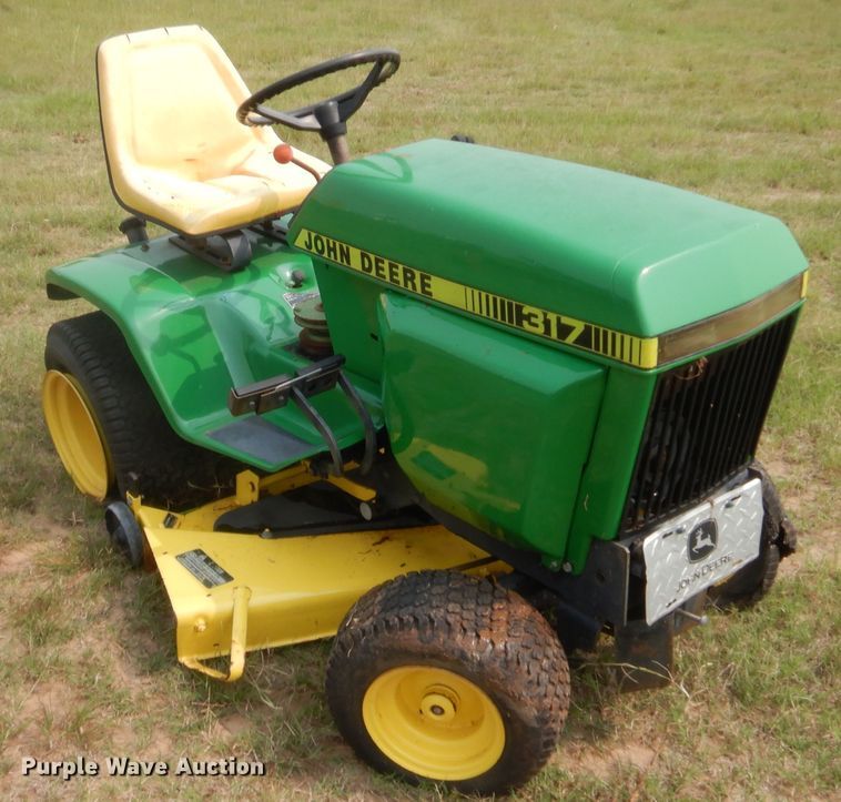 image for item HW9284 John Deere 317 lawn mower