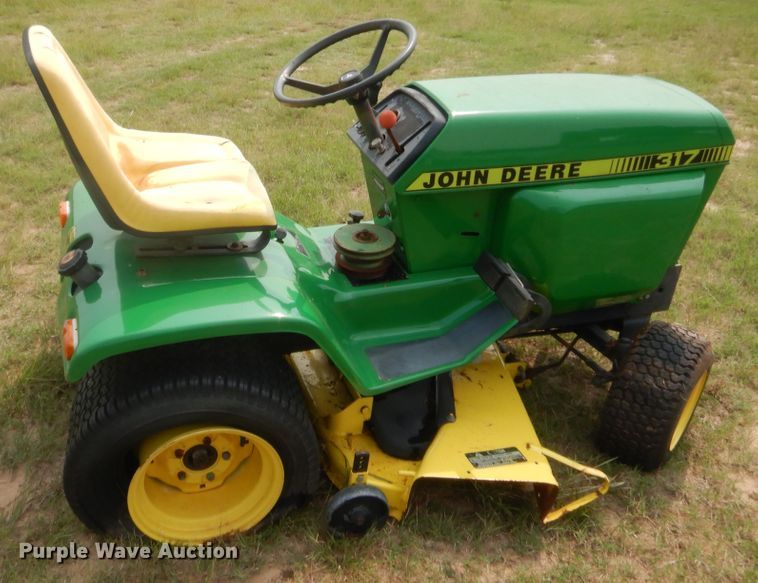 image for item HW9284 John Deere 317 lawn mower
