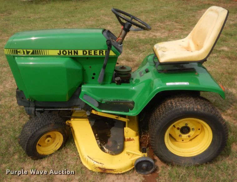 image for item HW9284 John Deere 317 lawn mower