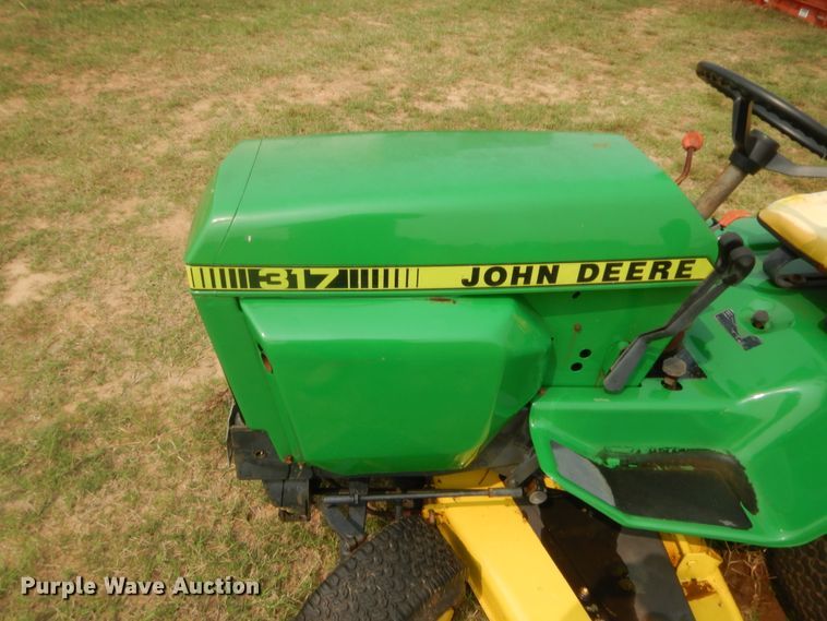 image for item HW9284 John Deere 317 lawn mower