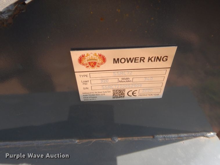image for item HW9306 2020 Mower King SSRC72 skid steer rotary mower