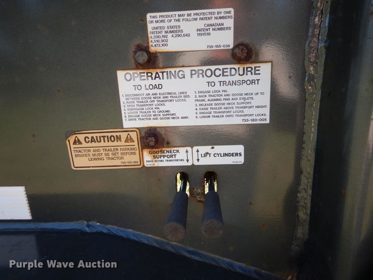 image for item AF9968 2007 Trail King TK110HDG533 lowboy equipment trailer