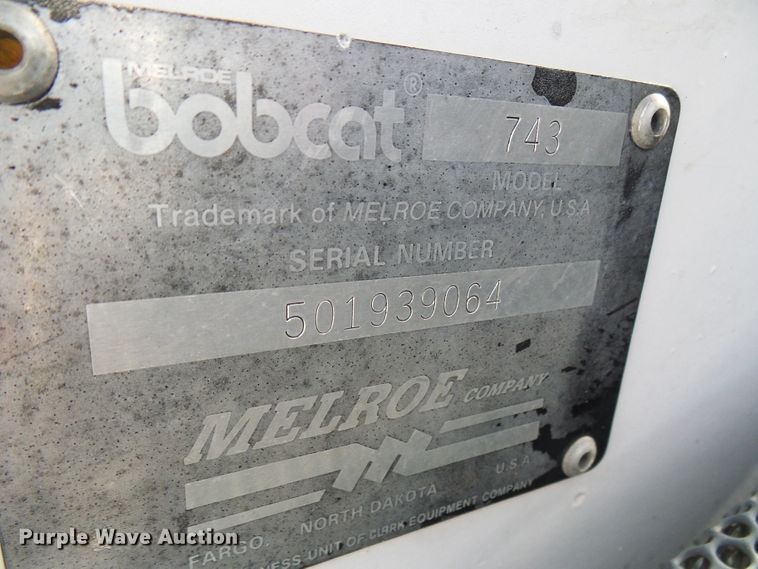 image for item DC2973 1988 Bobcat 743  skid steer loader