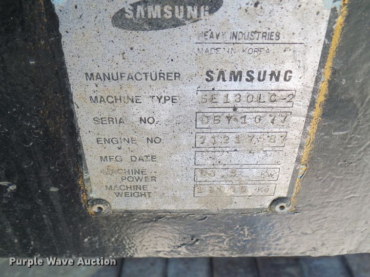 image for item DC2999 Samsung SL130LC-2  excavator