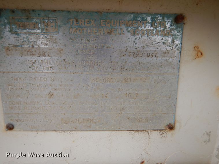 image for item DC8984 2001 Terex TS14G  conventional scraper