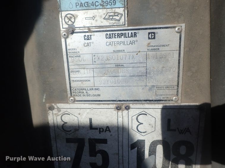 image for item DE0824 2000 Caterpillar 950G  wheel loader