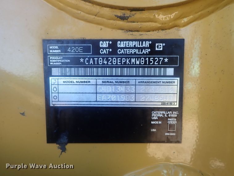 image for item DE0825 2007 Caterpillar 420E IT  backhoe