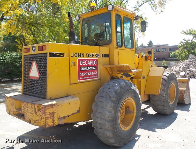 image for item DF0886 1991 John Deere 544E  wheel loader