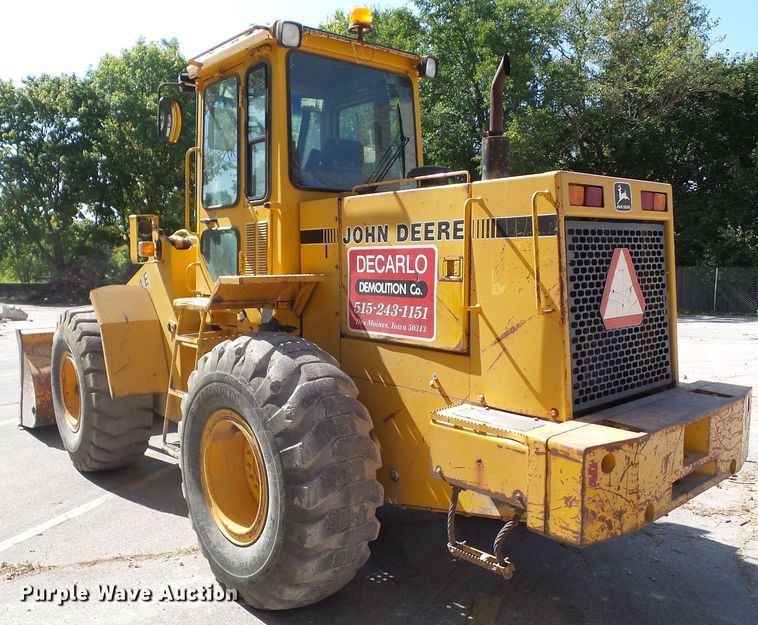 image for item DF0886 1991 John Deere 544E  wheel loader